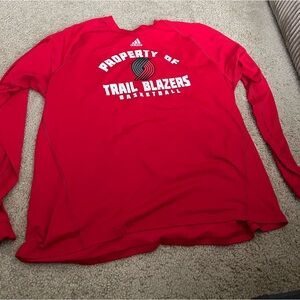 Portland trailblazers mens xl shooting shirt great condition adidas climalite